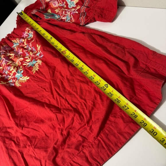 Free People Red Embroidered Midi Dress - Picture 7 of 10